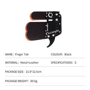 Light Gray SPG SL819 Leather & Aluminum Finger Tab – Archery Hand Protector SPG