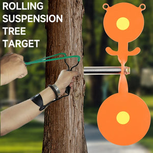 Dark Slate Gray Green/Orange Animal Steel Spinner Target โ Easy-Load Slingshot Accessory INDIAN SLINGSHOT