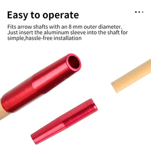 White Smoke Archery 8mm Aluminum Arrow Outsert Adapter – Red STARCN