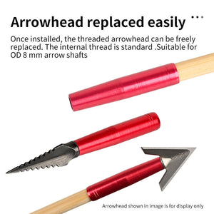 White Smoke Archery 8mm Aluminum Arrow Outsert Adapter – Red STARCN
