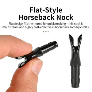 White Smoke 6.2mm Horseback Archery Arrow Nocks – PC Hard Plastic Nocks for Mounted & Recurve Bows STARCN
