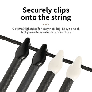 White Smoke 6.2mm Horseback Archery Arrow Nocks – PC Hard Plastic Nocks for Mounted & Recurve Bows STARCN