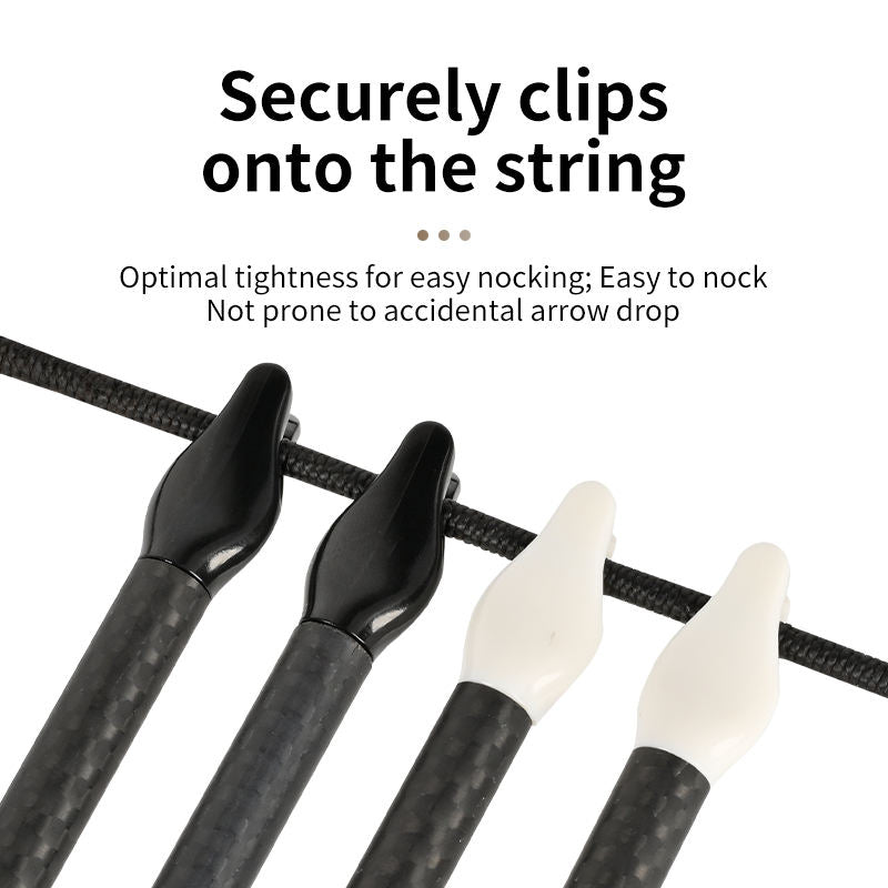 White Smoke 6.2mm Horseback Archery Arrow Nocks – PC Hard Plastic Nocks for Mounted & Recurve Bows STARCN