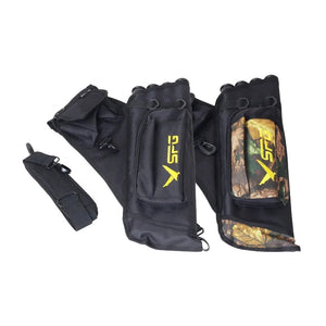 Dark Slate Gray SPG JN220 Archery Arrow Quiver – 4 Tube Hip Quiver with Pockets SPG