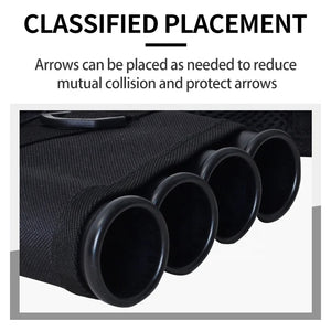 White Smoke SPG JN220 Archery Arrow Quiver – 4 Tube Hip Quiver with Pockets SPG