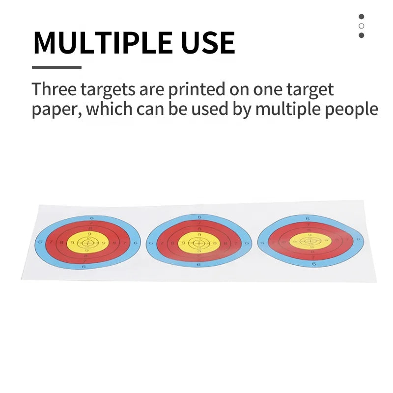 White Smoke SPG Archery Target Paper — 25×6cm Coated Non-Reflective Practice Sheet SPG