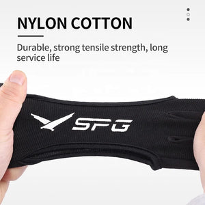 White Smoke SPG Archery Three Finger Glove – Nylon Cotton Leather Bow Glove SPG