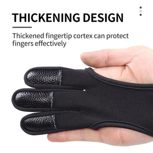 Light Pink SPG Archery Three Finger Glove – Nylon Cotton Leather Bow Glove SPG