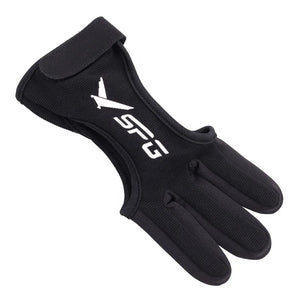 Dark Slate Gray SPG Archery Three Finger Glove – Nylon Cotton Leather Bow Glove SPG