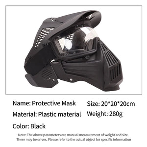 Dark Slate Gray SPG Archery Paintball Full Face Mask – Breathable TPU Protective Helmet SPG