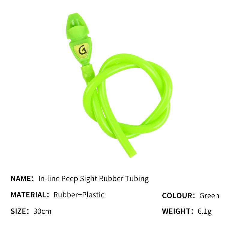 Green Yellow SPG Archery Peep Sight Tube – Rubber Compound Bow Peephole Sight Accessory SPG