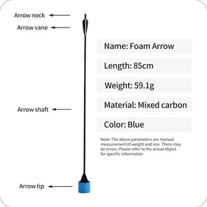 Dark Slate Gray SPG Foam Tip Arrows | 86cm Mixed Carbon Shaft | Safe Archery Tag Arrows SPG