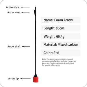 White Smoke SPG Foam Tip Arrows | 86cm Mixed Carbon Shaft | Safe Archery Tag Arrows SPG