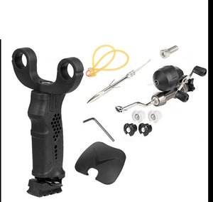 Dark Slate Gray High Precision Fish Bladder Outdoor Fishing Artifact With Fishing Wheel Group Target Shooting MARKSMAN