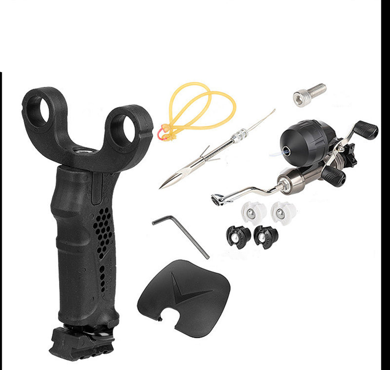 Dark Slate Gray High Precision Fish Bladder Outdoor Fishing Artifact With Fishing Wheel Group Target Shooting MARKSMAN