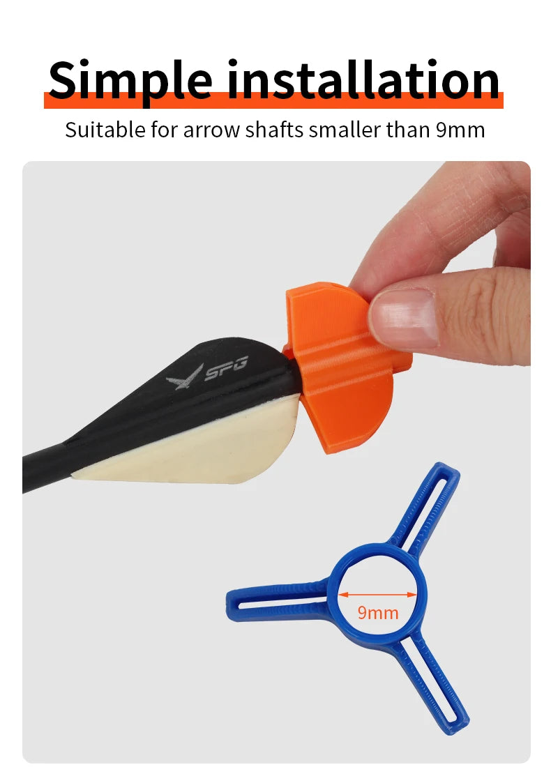 Light Gray SPG Arrow Feather Protective Shell – ABS Archery Accessory SPG