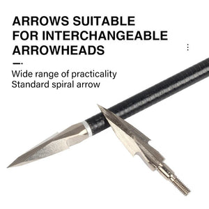 White Smoke Archery JT-YW-TG 170 Grain Screw-In Arrow Points – 3PCS, Carbon Steel, 6.2mm Shafts STARCN