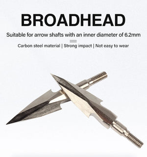 White Smoke Archery JT-YW-TG 170 Grain Screw-In Arrow Points – 3PCS, Carbon Steel, 6.2mm Shafts STARCN