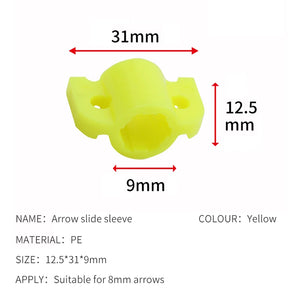 Green Yellow SPG Arrow Slide Sleeve for 8mm Arrows | Durable PE Line Protection SPG