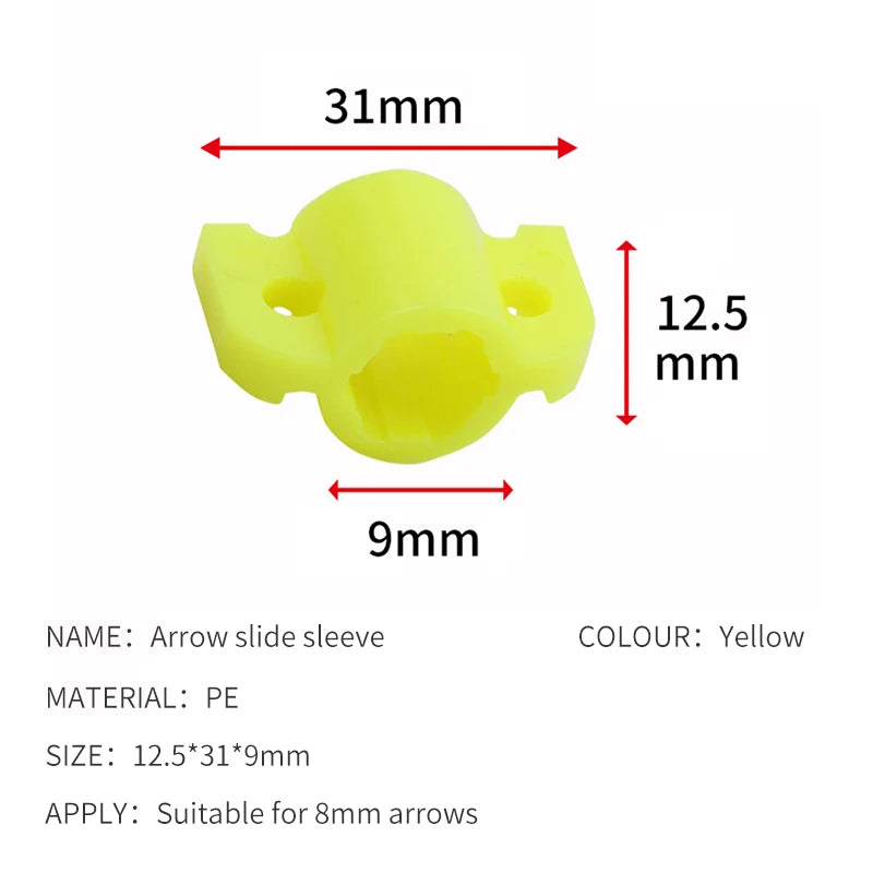 Green Yellow SPG Arrow Slide Sleeve for 8mm Arrows | Durable PE Line Protection SPG