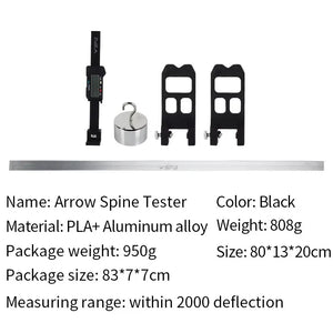 Lavender SPG Arrow Spine Tester ā Digital Display Arrow Shaft Measuring Tool SPG