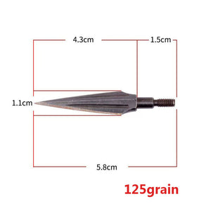 White Smoke 125/150 Grain Traditional Screw-In Broadheads Arrow Tips – Steel Arrowheads for Recurve, Compound & Crossbow Arrows INDIAN SLINGSHOT