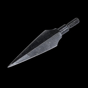 Black 125/150 Grain Traditional Screw-In Broadheads Arrow Tips – Steel Arrowheads for Recurve, Compound & Crossbow Arrows INDIAN SLINGSHOT