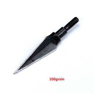 White Smoke 125/150 Grain Traditional Screw-In Broadheads Arrow Tips – Steel Arrowheads for Recurve, Compound & Crossbow Arrows INDIAN SLINGSHOT