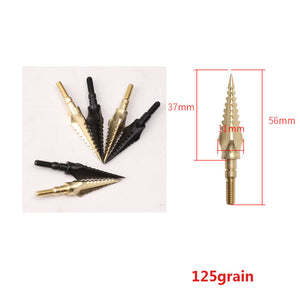 White Smoke 125/150 Grain Traditional Screw-In Broadheads Arrow Tips – Steel Arrowheads for Recurve, Compound & Crossbow Arrows INDIAN SLINGSHOT