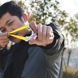 Dark Slate Gray Aurora Griffon G2 Stainless Steel Slingshot MARKSMAN