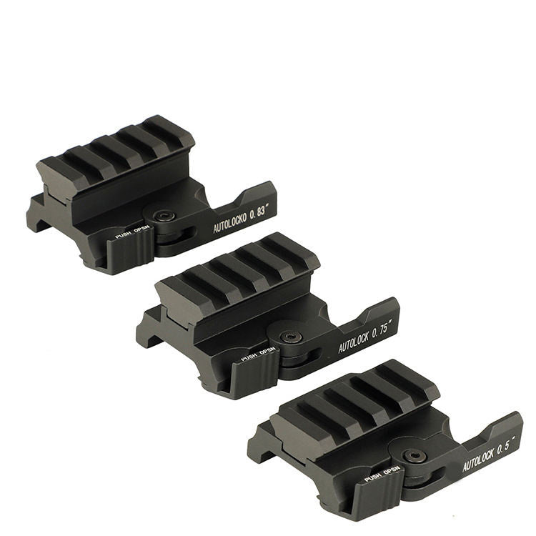 White Smoke RAILSTACK AutoLock Quick Release Riser Mount – Aluminum Alloy, 3 Height Options MARKSMAN