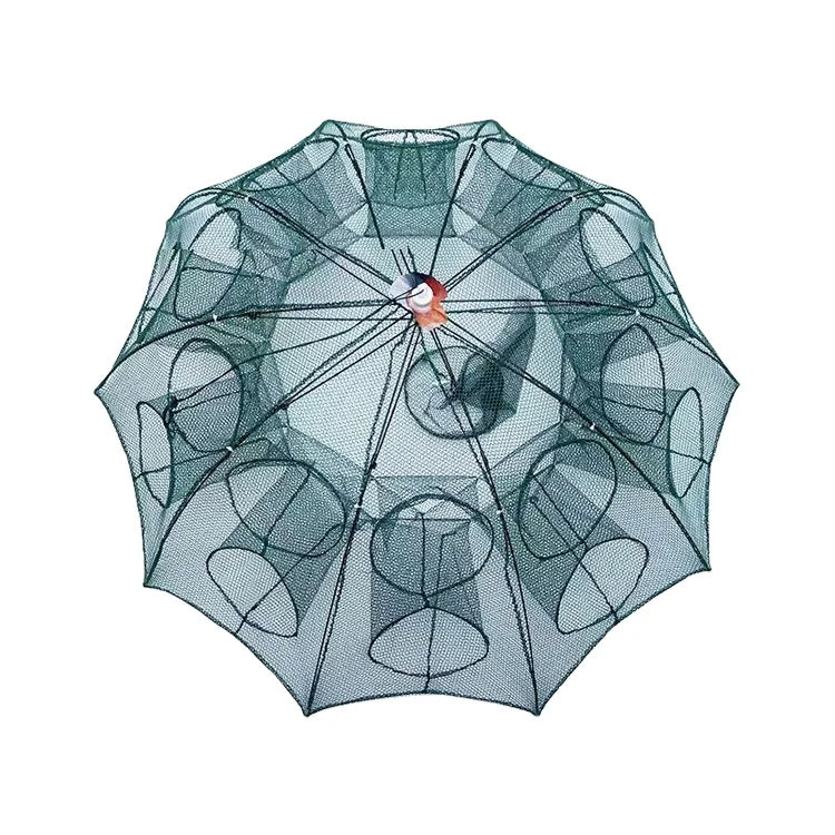 Automatic Folding Cast Fishing Net | Nylon Double Knot Fishing Trap