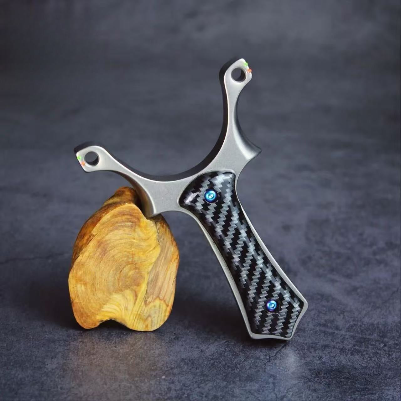 Dark Slate Gray Stainless Steel CarbonArc Slingshot INDIAN SLINGSHOT