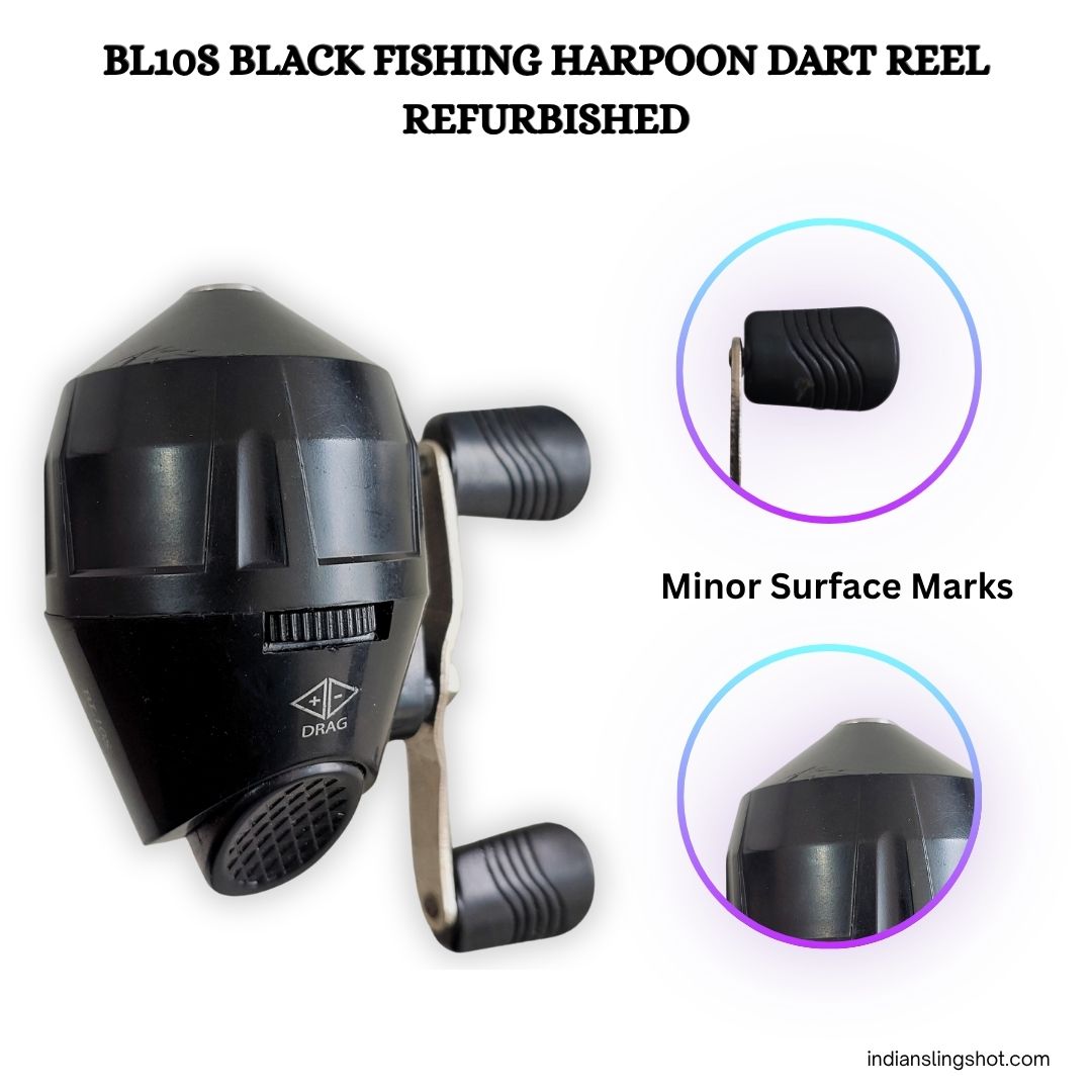 White Smoke BL10S Black Fishing Harpoon Dart Reel Refurbished | Fishing Reel MARKSMAN