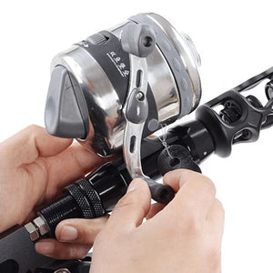 Gray BL25S Stainless Steel Metal Fishing Slingshot Reel MARKSMAN