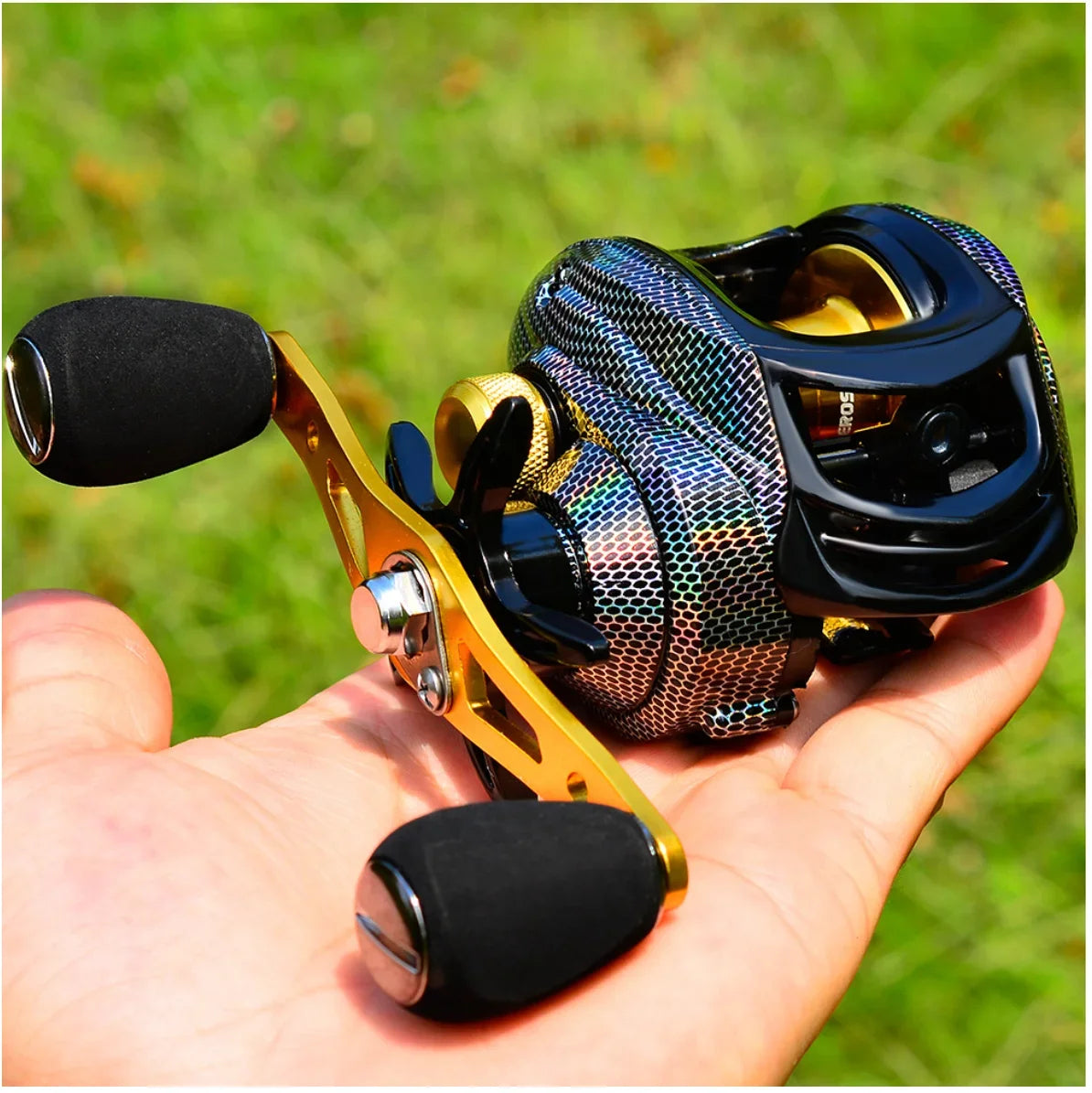 BLACK MAMBA Elite Baitcasting Fishing Reel | 7.2:1 High-Speed Gear Ratio | Full Metal Aluminum Alloy Body