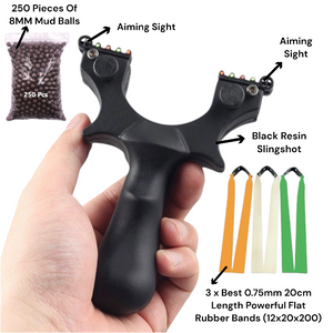 Wheat Comfortable Black Resin Slingshot SLINGSTER