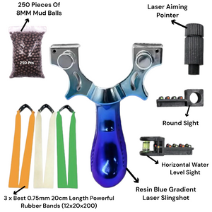 Dark Slate Gray Blue Gradient Precision Shooting Powerful Resin Outdoor Target Shooting Slingshot SLINGSTER