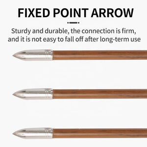 White Smoke SPG Bamboo Arrow – 8mm Turkey Feather Handmade Archery Arrows (12 Pieces) SPG