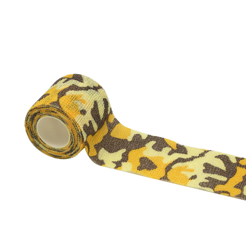 Dark Khaki Outdoor Camo Stretch Bandage Camouflage Tape Cling Camouflage Self-adhesive Bandage Non-Slip Sweat-Absorbent Slingshot Accessories Non-Woven Tape INDIAN SLINGSHOT