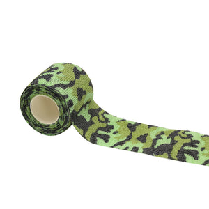 Dark Sea Green Outdoor Camo Stretch Bandage Camouflage Tape Cling Camouflage Self-adhesive Bandage Non-Slip Sweat-Absorbent Slingshot Accessories Non-Woven Tape INDIAN SLINGSHOT