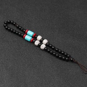 Dark Slate Gray BEADLOX Anti-Drop Beaded Wrist Strap for Slingshots INDIAN SLINGSHOT