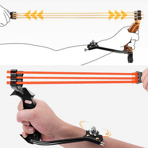 Beige Strong Magnetic Professional Fishing Slingshot Outdoor Sports Shooting Catapult INDIAN SLINGSHOT