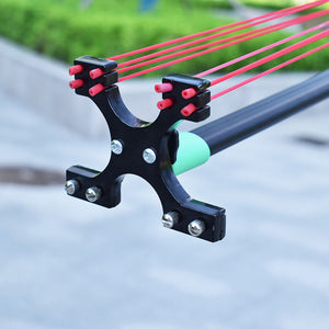 Light Steel Blue Black Metal Bow Head Dual Compatibility Design | Long Rod Slingshot Spreader Accessory | Durable Outdoor Recreation Tool INDIAN SLINGSHOT