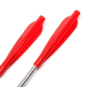 White Smoke Black Panther Mini Arrows – Compact Plastic Feather Arrow Set INDIAN SLINGSHOT