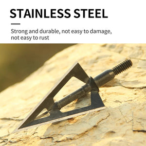 Pale Goldenrod SPG SP-HA118 Stainless Steel 3-Blade Arrow Tips | 110gr Broadhead SPG