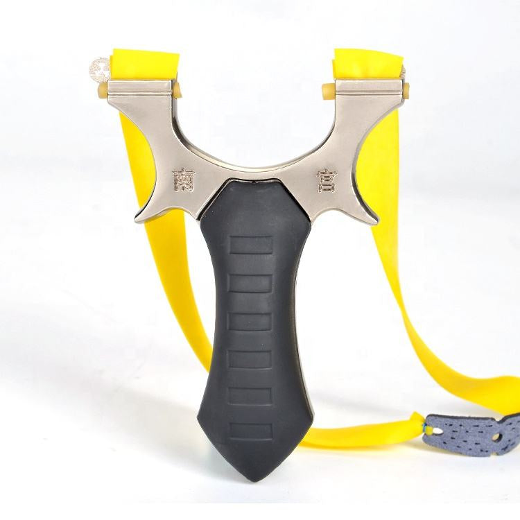White Smoke Blackcore Grip Alloy Slingshot – Ergonomic Handle Outdoor Recreational Slingshot INDIAN SLINGSHOT