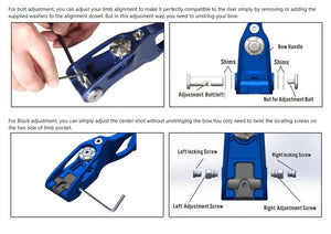 Midnight Blue Sanlida® Miracle X10 ILF Target Recurve Bow Kit – Red Edition SANLIDA