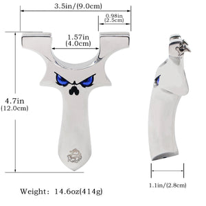 Light Gray BlueFang Stainless Steel Slingshot MARKSMAN