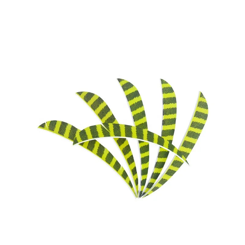 Dark Olive Green SPG 5-Inch Blue Turkey Feather Arrow Fletching | Drop Shape DIY Vanes SPG